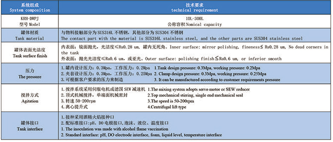 KRH-DWPJ系列动物细胞培养反应器